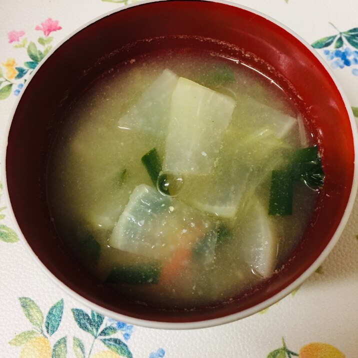 大根とにらのお味噌汁
